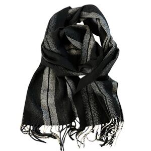 Elegant Black and Gray Men's Scarf